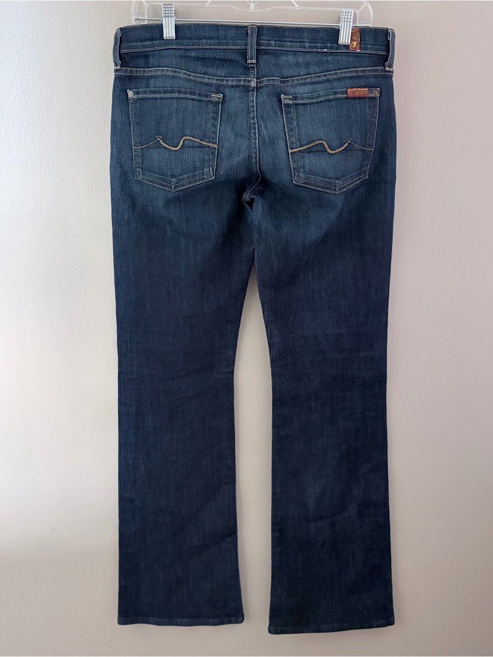 7 For All Mankind Bootcut Jeans Size 29 Dark Wash Stretch Denim